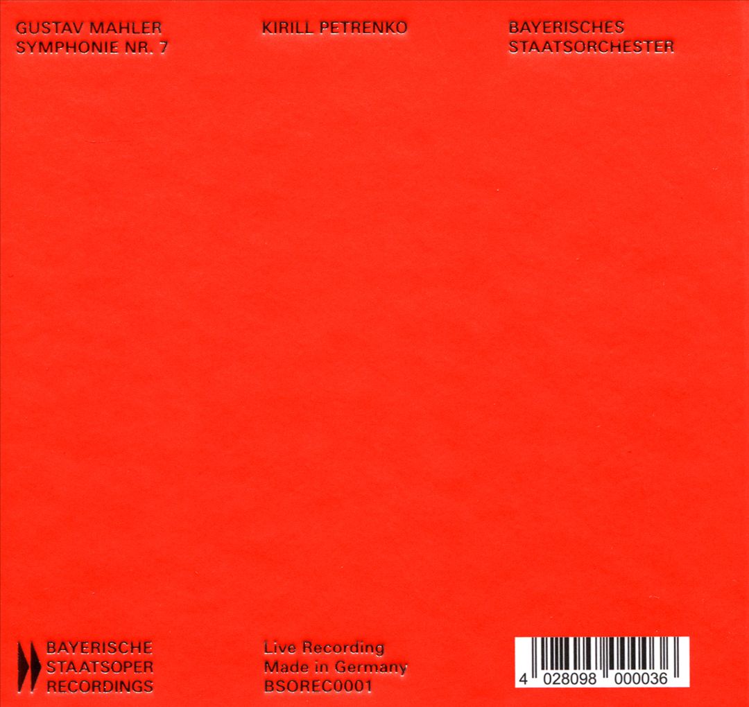 Gustav Mahler: Symphonie Nr. 7 cover art