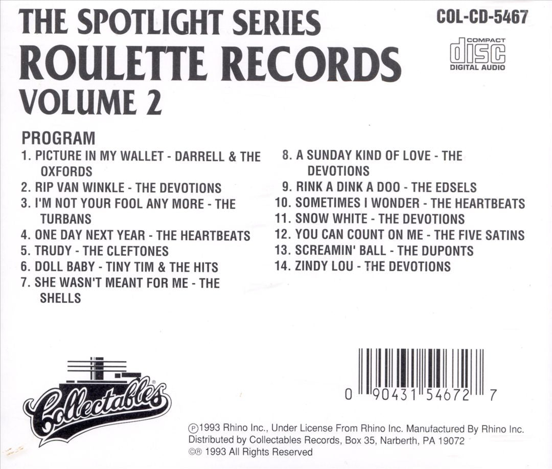 Spotlite on Roulette Records, Vol. 2 cover art