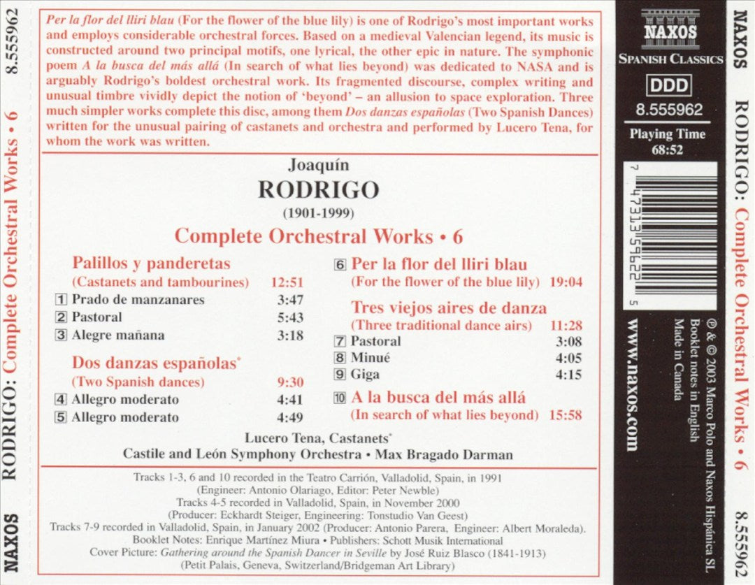 Rodrigo: Complete Orchestral Works, Vol. 6 cover art
