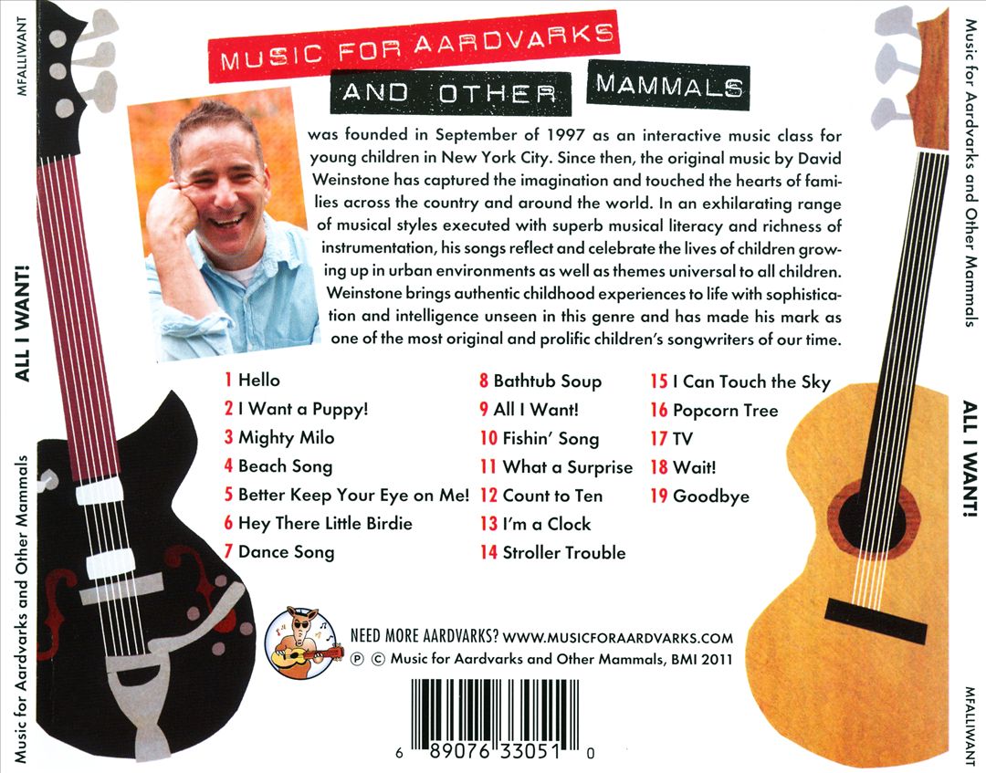 All I Want!: Music for Aardvarks and Other Mammals cover art