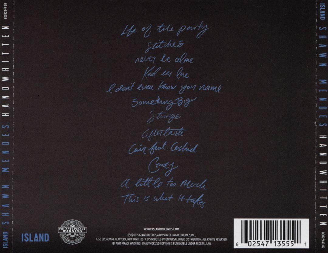 Handwritten cover art