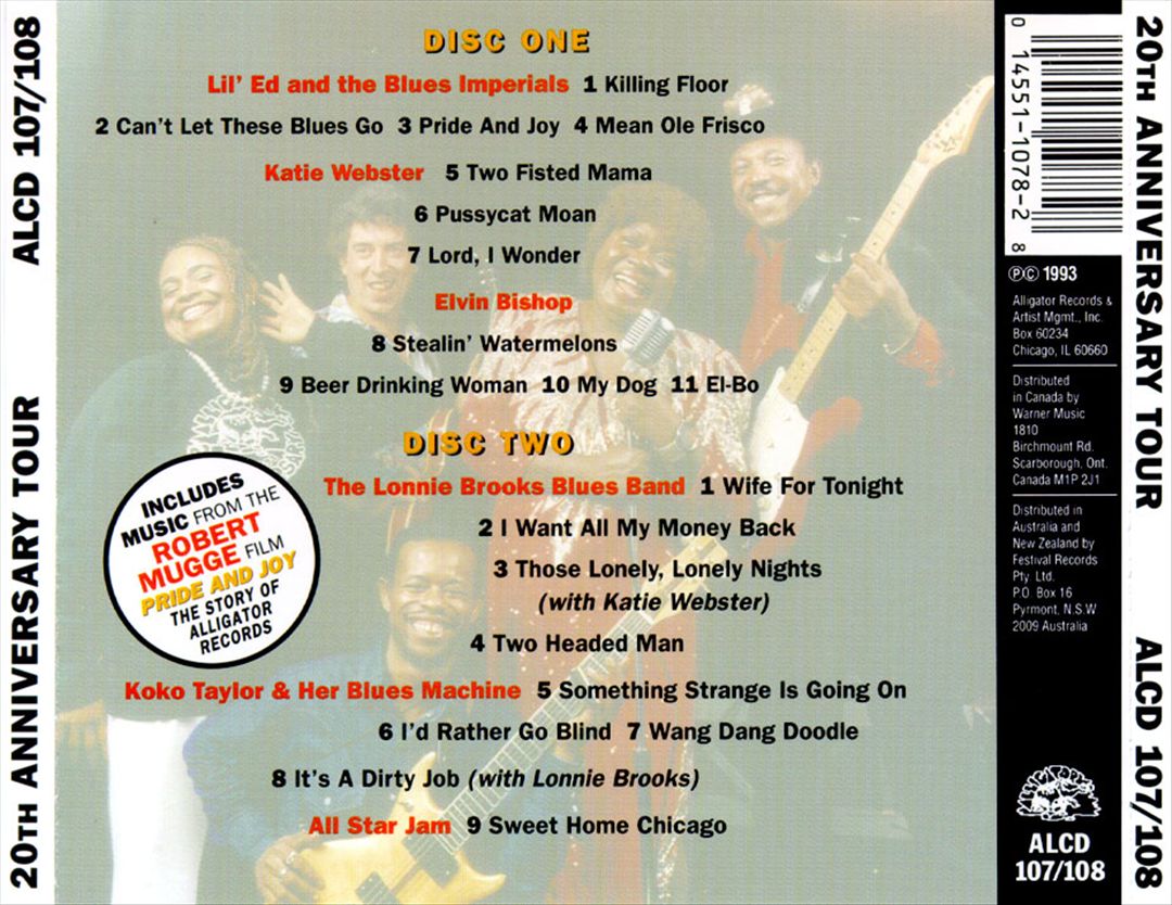 Alligator Records 20th Anniversary Tour cover art