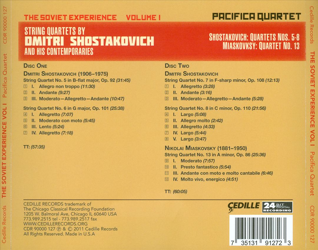 Soviet Experience, Vol. 1: Shostakovich & Myaskovsky cover art