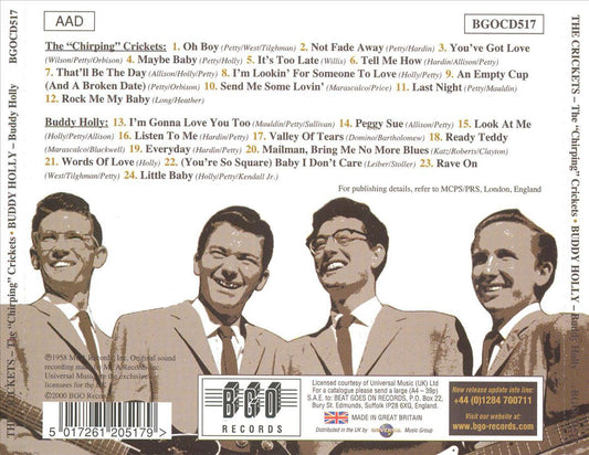 "Chirping" Crickets/Buddy Holly cover art