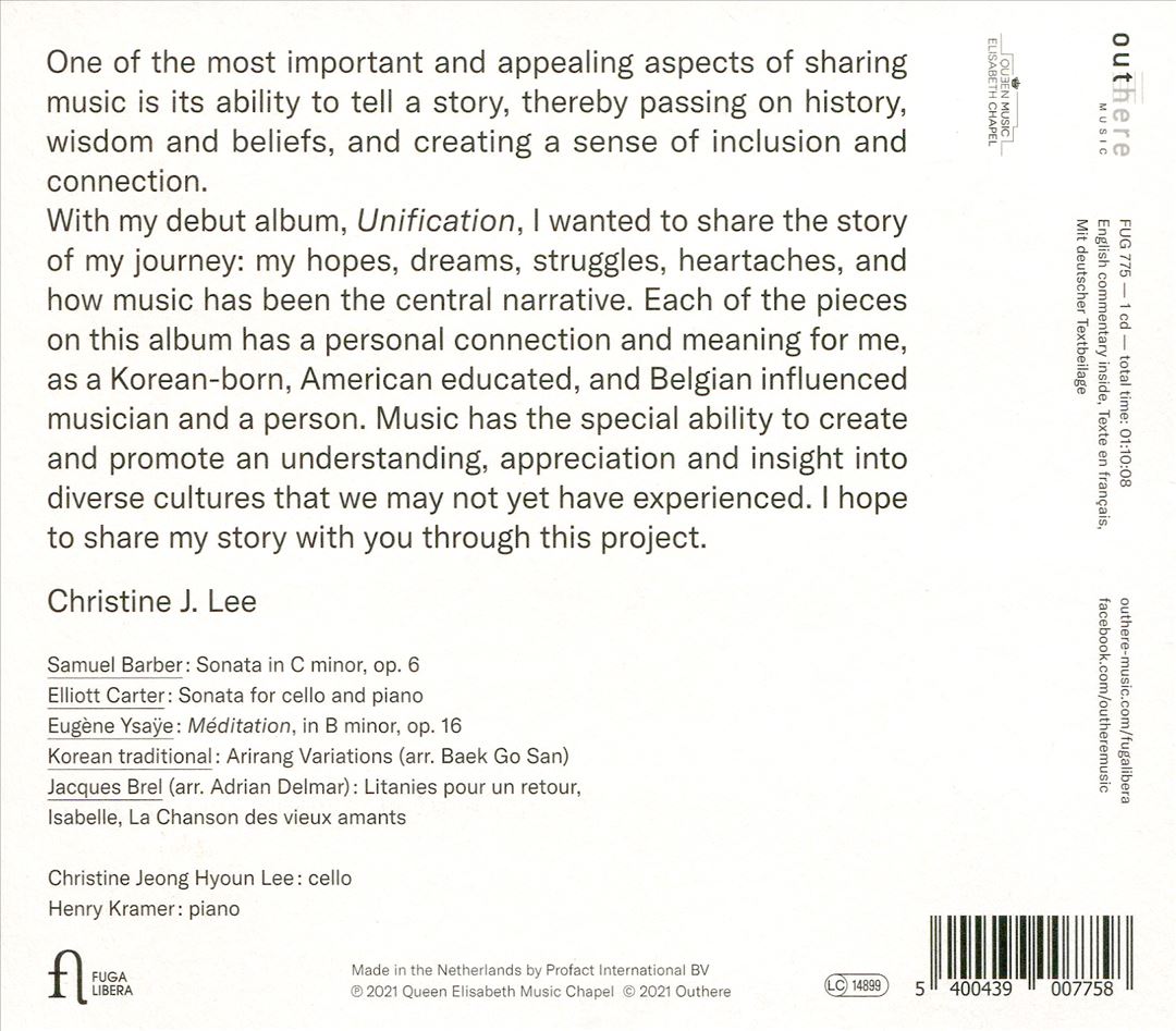 Voyage: Samuel Barber, Elliott Carter, Eugène Ysaÿe, Baek Go San, Jacques Brel cover art