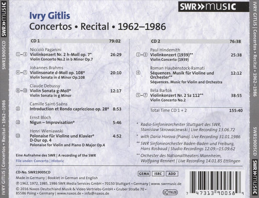 Violin Concertos, Recitals cover art