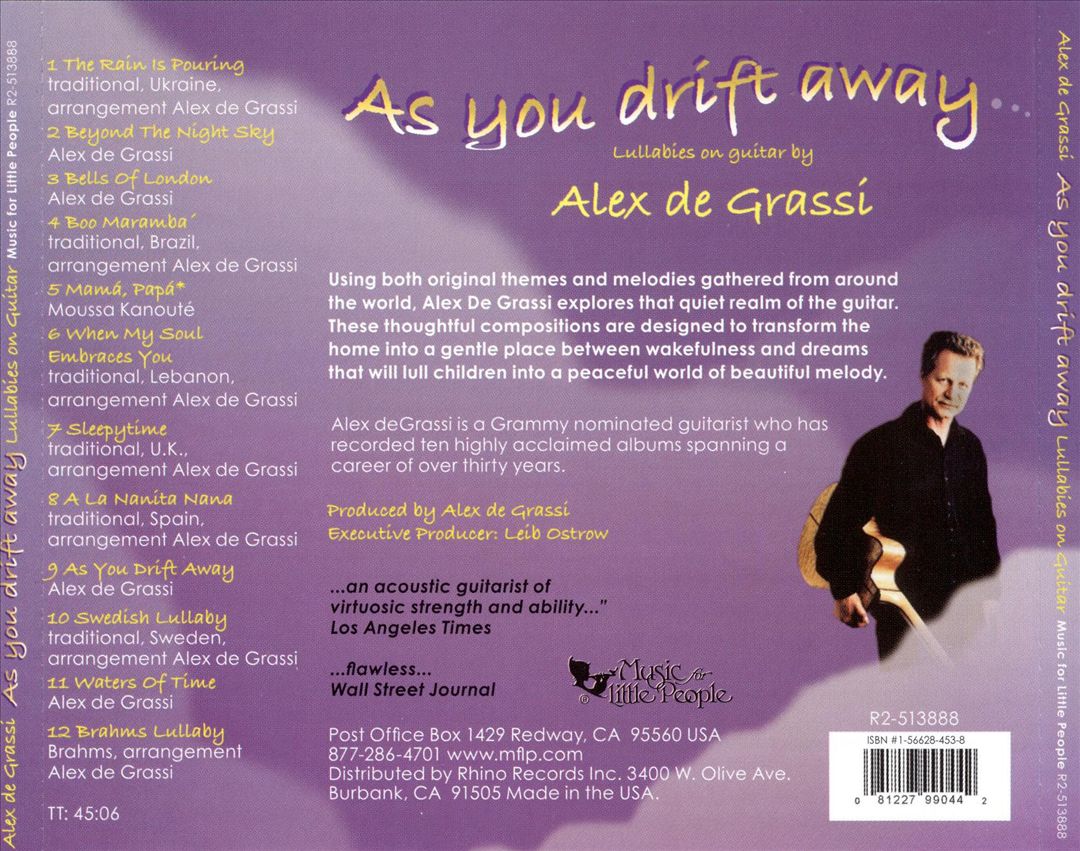 As You Drift Away: Lullabies on Guitar cover art