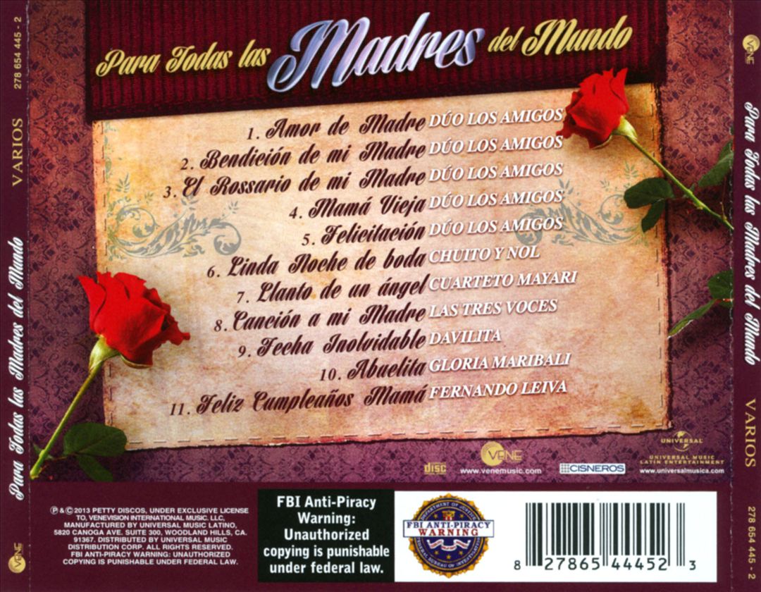 Para Todas las Madres del Mundo cover art