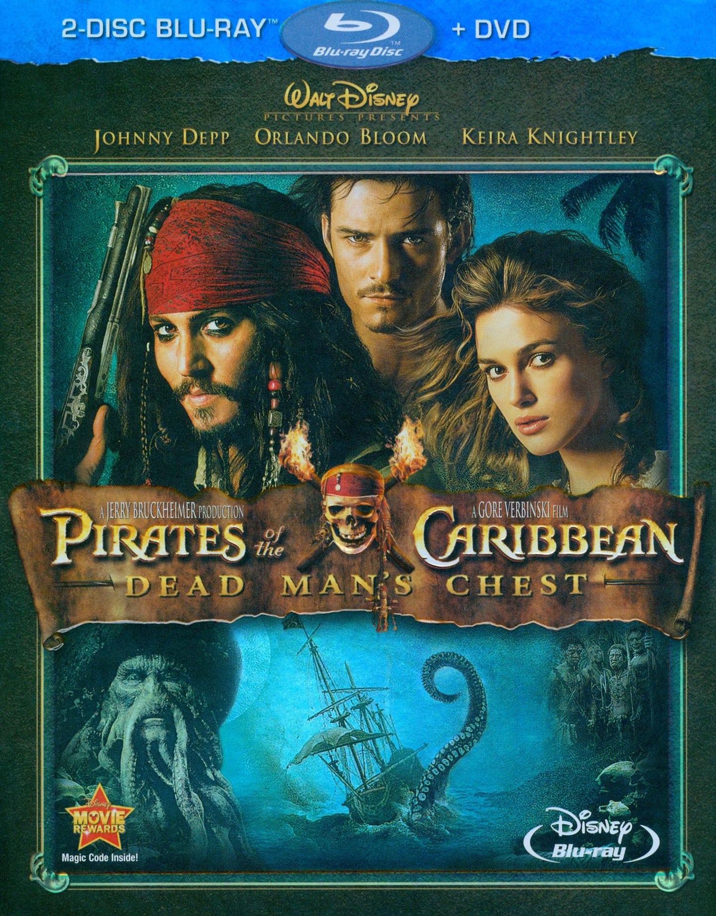 Pirates of the Caribbean: Dead Man's Chest [3 Discs] [Blu-ray/DVD] cover art