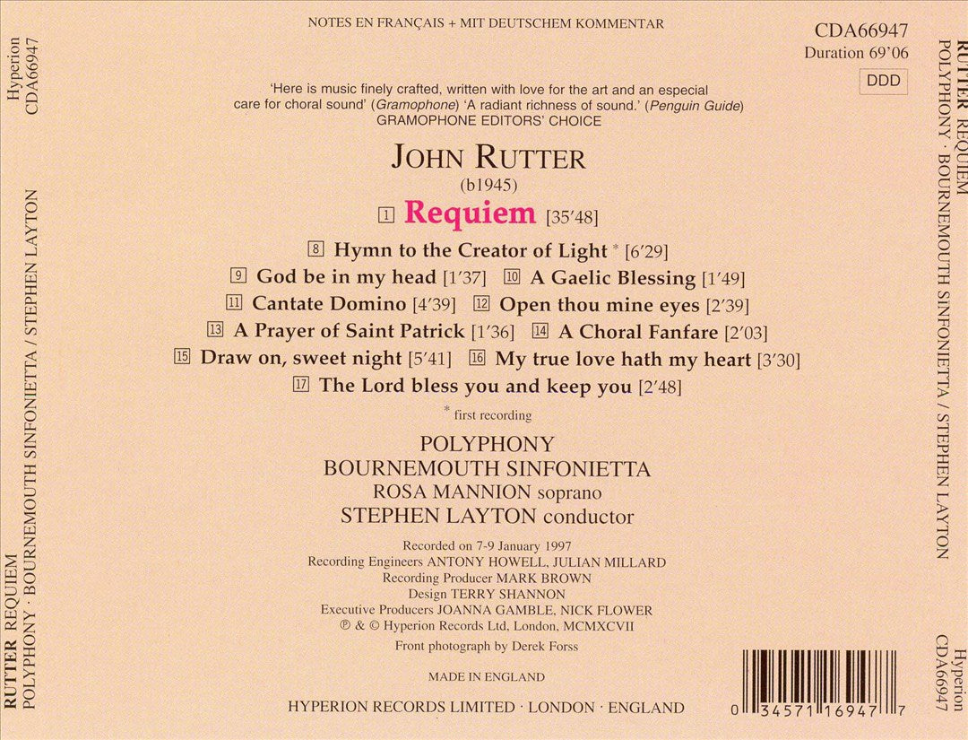 John Rutter: Requiem cover art
