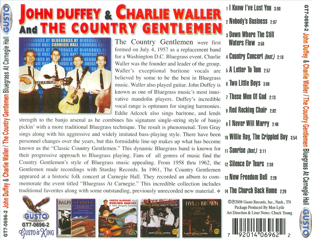 Bluegrass at Carnegie Hall cover art