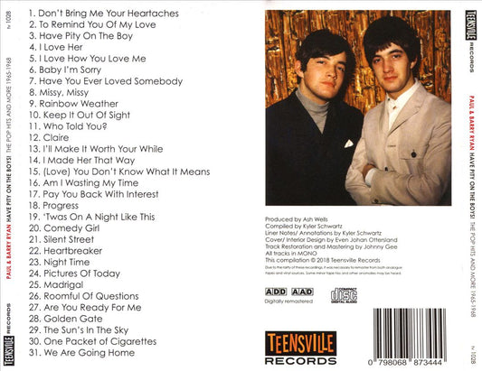 Have Pity on the Boys! The Pop Hits and More, 1965-1968 cover art