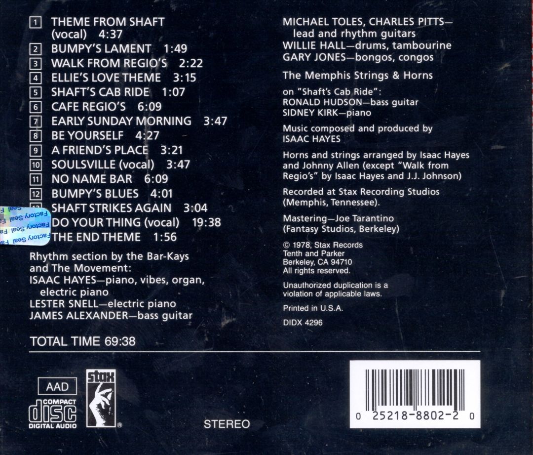 Shaft [Music from the Soundtrack] cover art