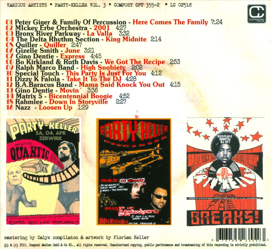 Florian Keller Presents Party-Keller, Vol. 3: These Are the Breaks!!! cover art