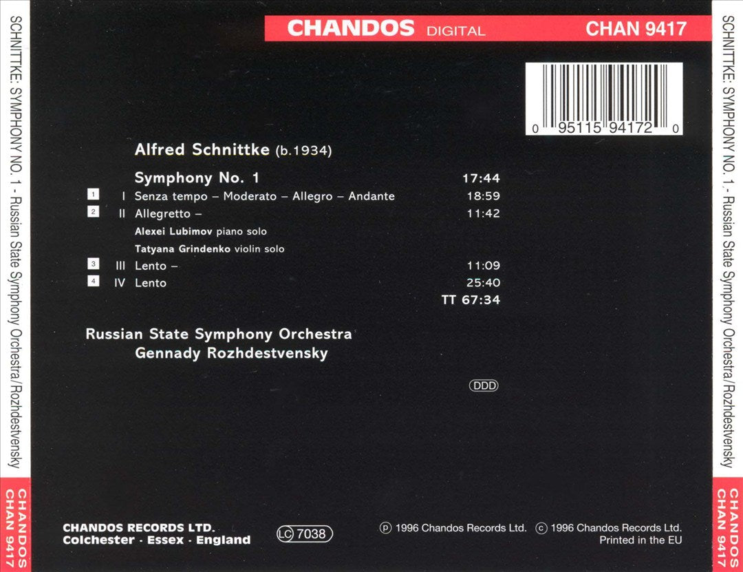 Schnittke: Symphony No. 1 cover art