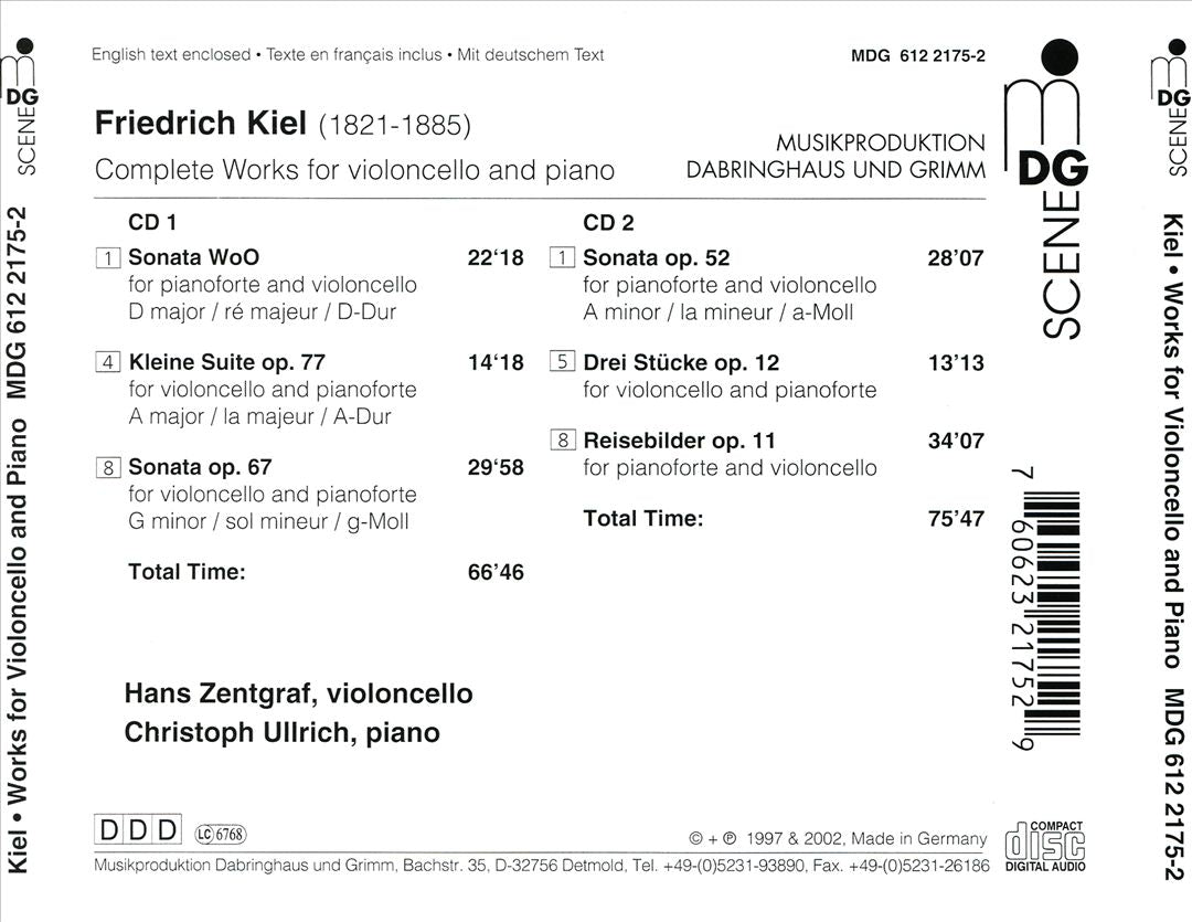 Friedrich Kiel: Complete Works for Violoncello & Piano cover art