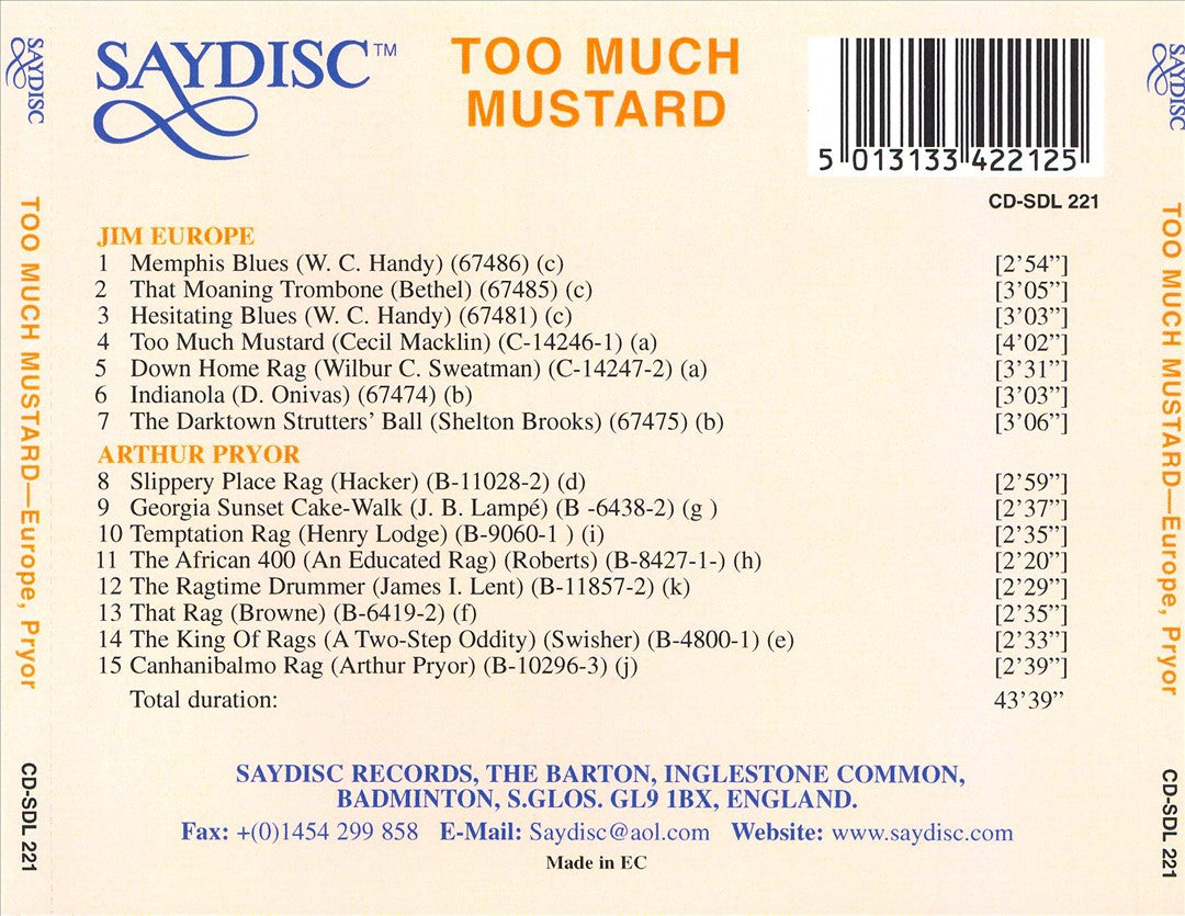 Too Much Mustard cover art