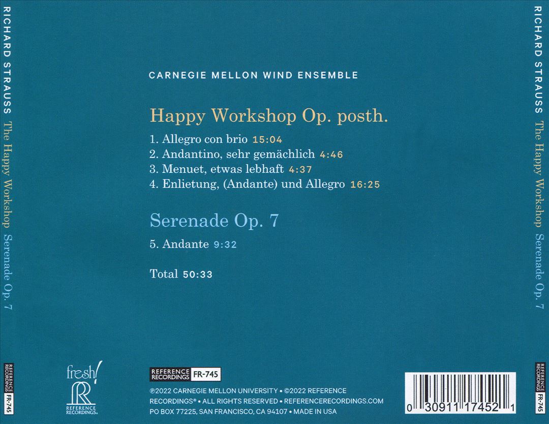 Richard Strauss: The Happy Workshop; Serenade Op. 7 cover art