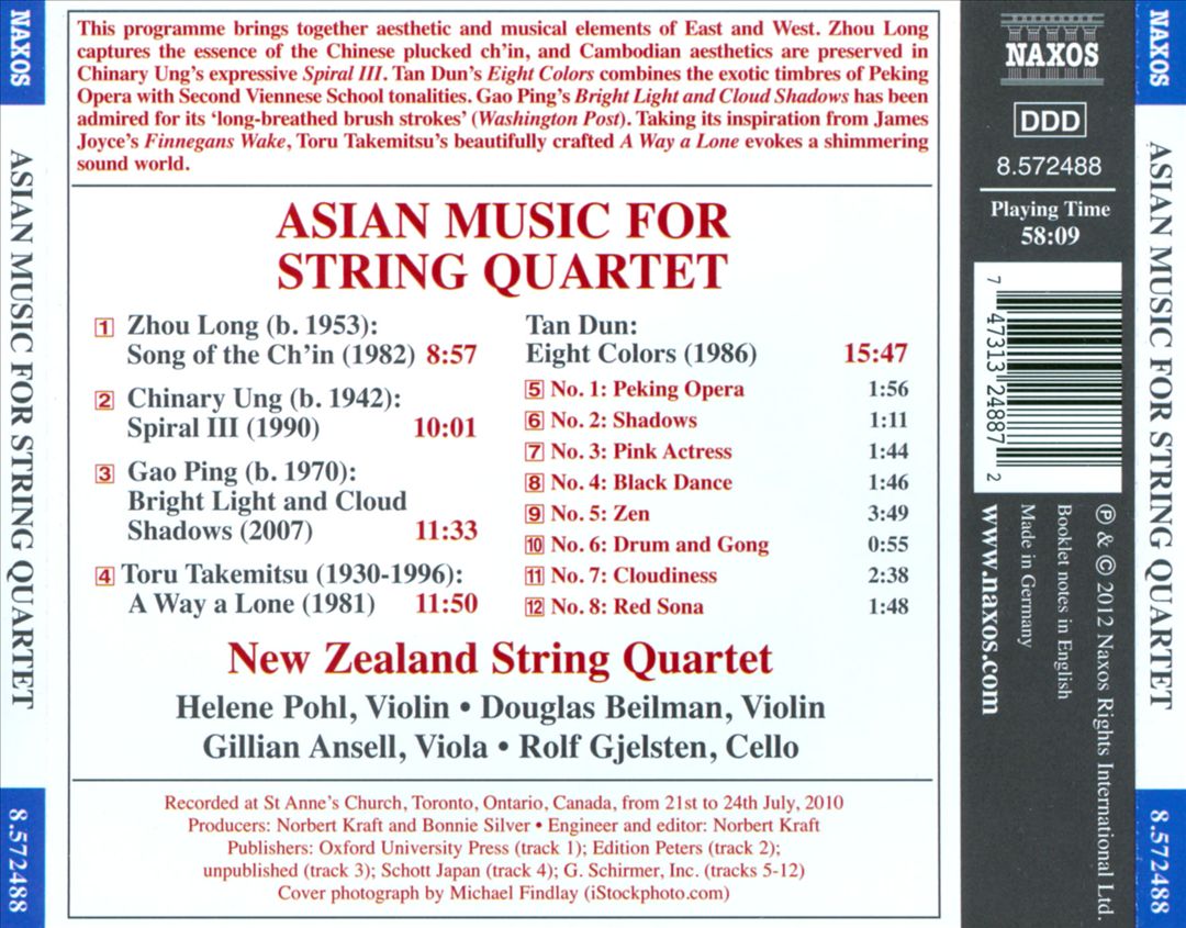 Asian Music for String Quartet cover art