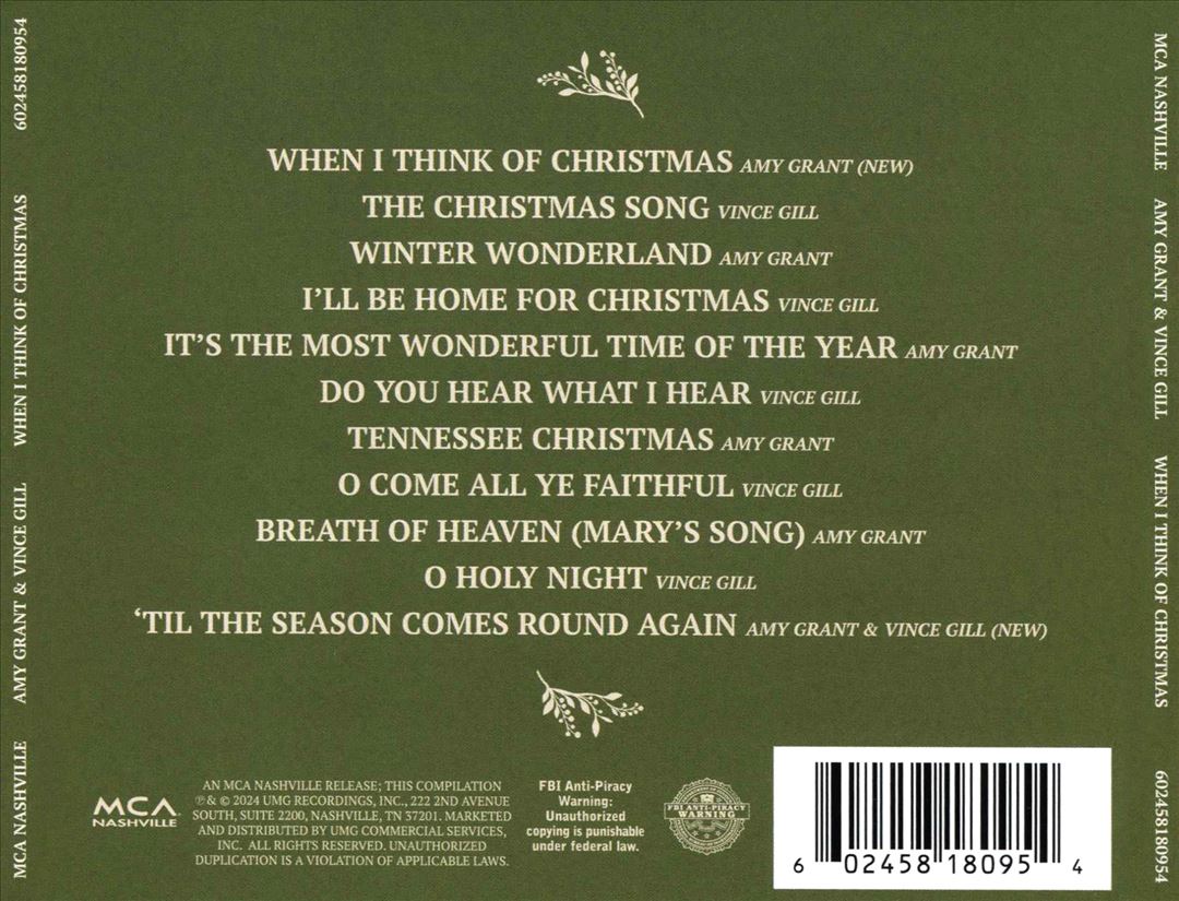When I Think Of Christmas cover art