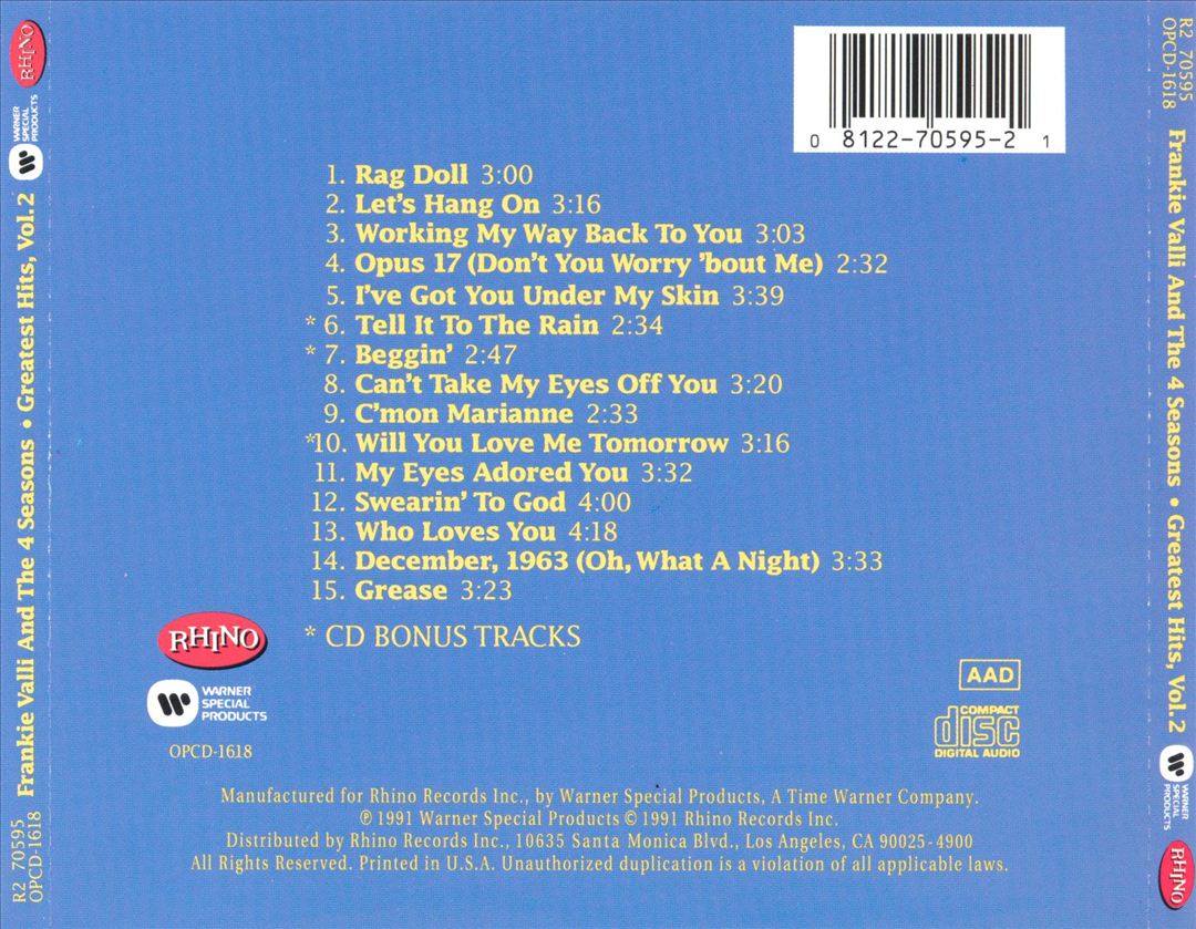Greatest Hits, Vol. 2 cover art