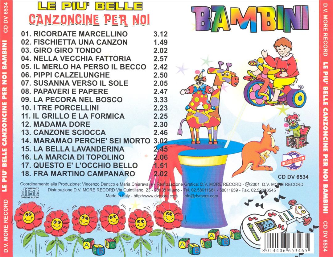 Pui' Belle Canzoncine Per Noi Bambini cover art