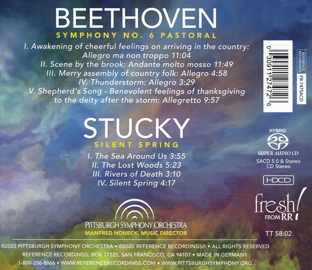Beethoven: Symphony No. 6; Stucky: Silent Spring cover art