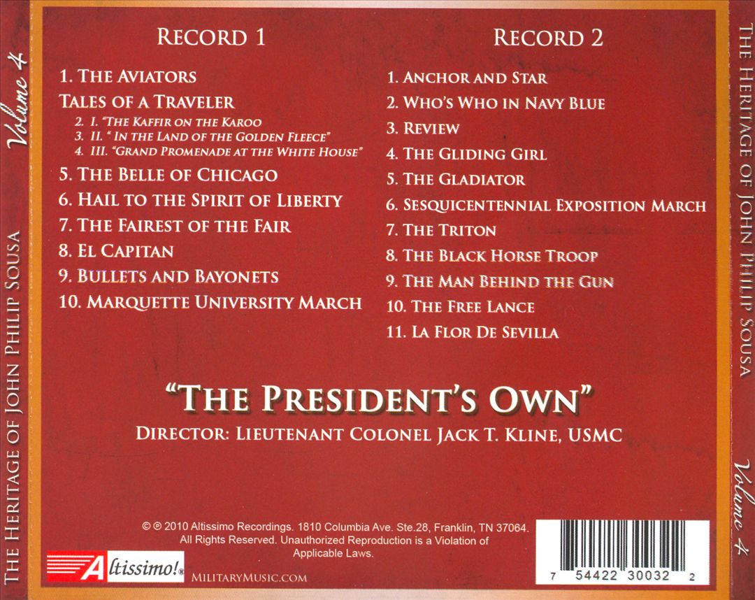 Heritage of John Philip Sousa, Vol. 4 cover art