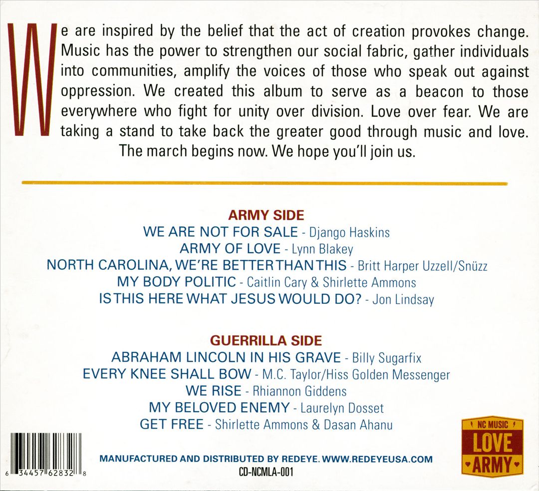 We Are Not for Sale: Songs of Protest by the North Carolina Music Love Army cover art