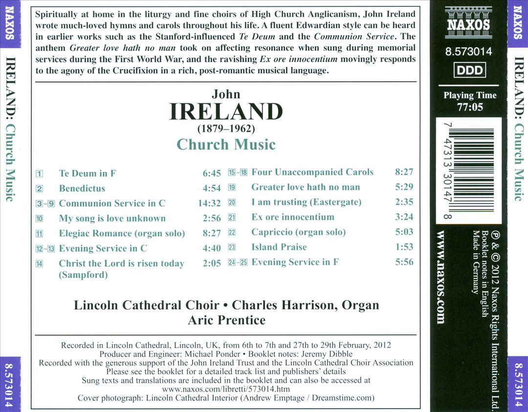 My Song is Love Unknown: Church Music by John Ireland cover art