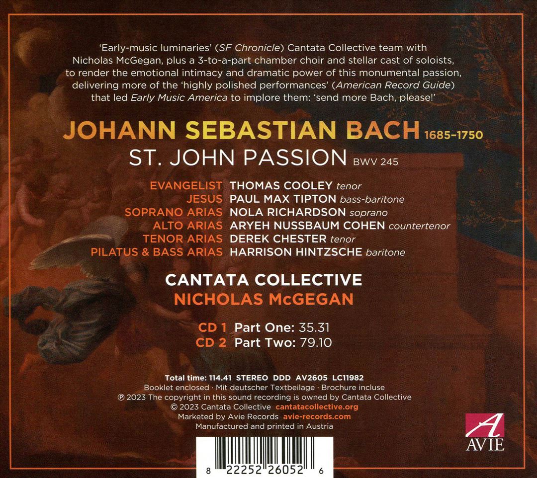 Bach: St. John Passion cover art