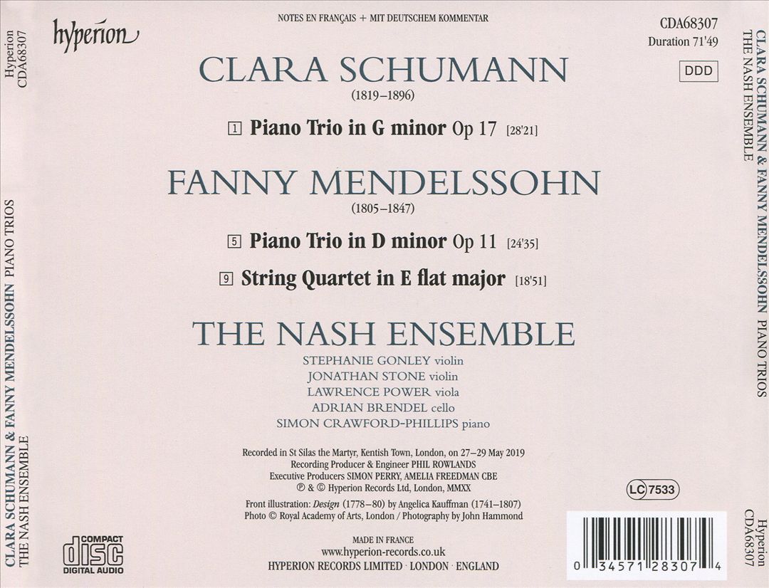 Clara Schumann: Piano Trio; Fanny Mendelssohn: Piano Trios; String Quartet cover art