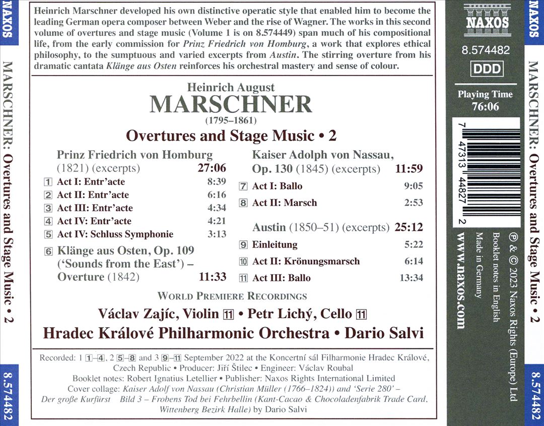 Marschner: Overtures and Stage Music, Vol. 2 cover art