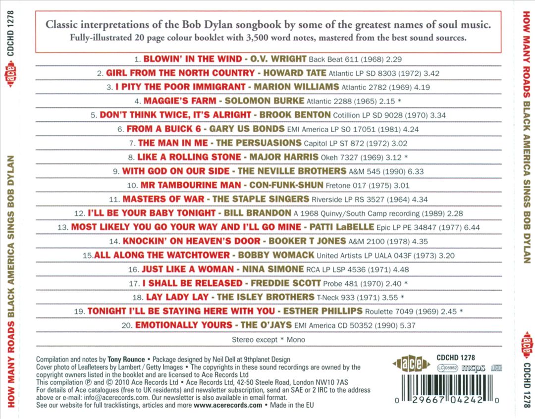 How Many Roads: Black America Sings Bob Dylan cover art