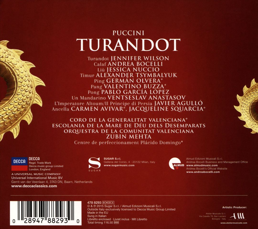 Puccini: Turandot cover art