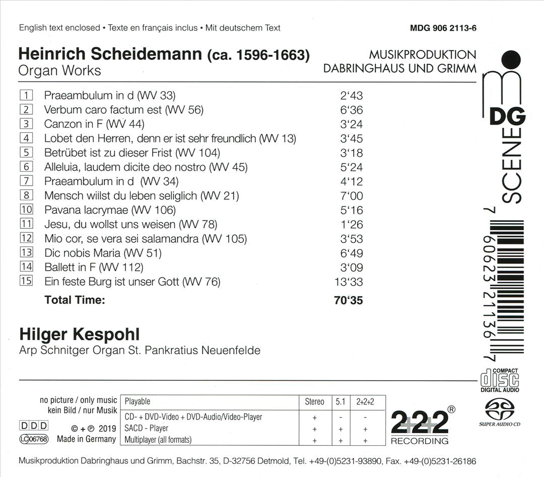 Heinrich Scheidemann: Organ Music, Vol. 2 cover art