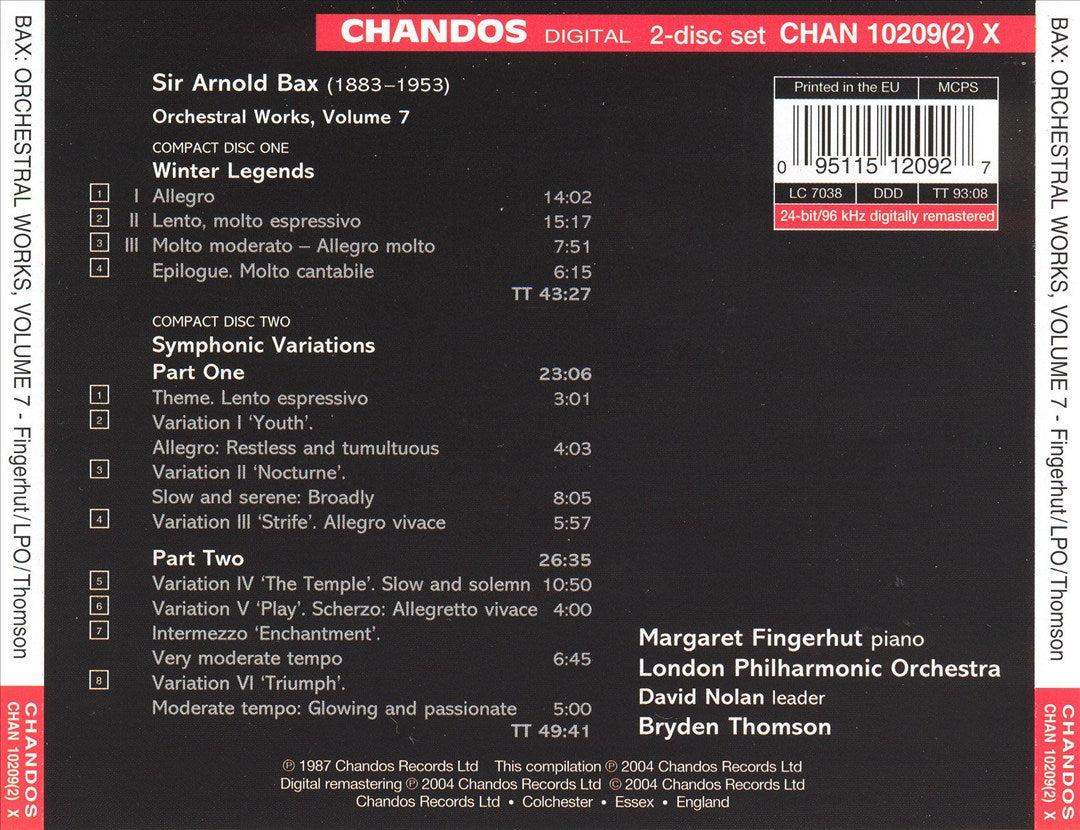 Bax: Orchestral Works, Vol. 7 cover art