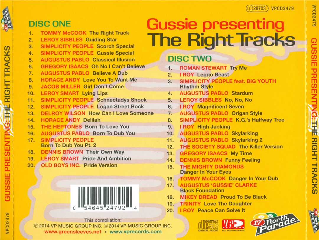 Gussie Presenting the Right Tracks cover art