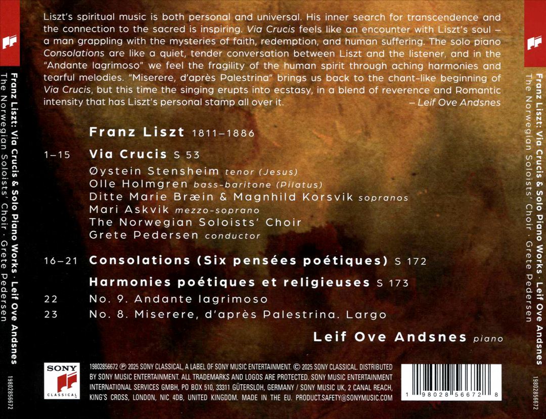 Franz Liszt: Via Crucis & Solo Piano Works cover art