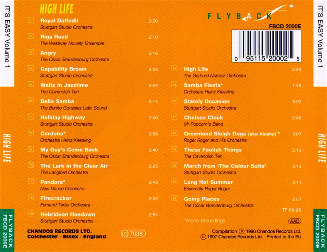 It's Easy, Vol. 1: High Life cover art
