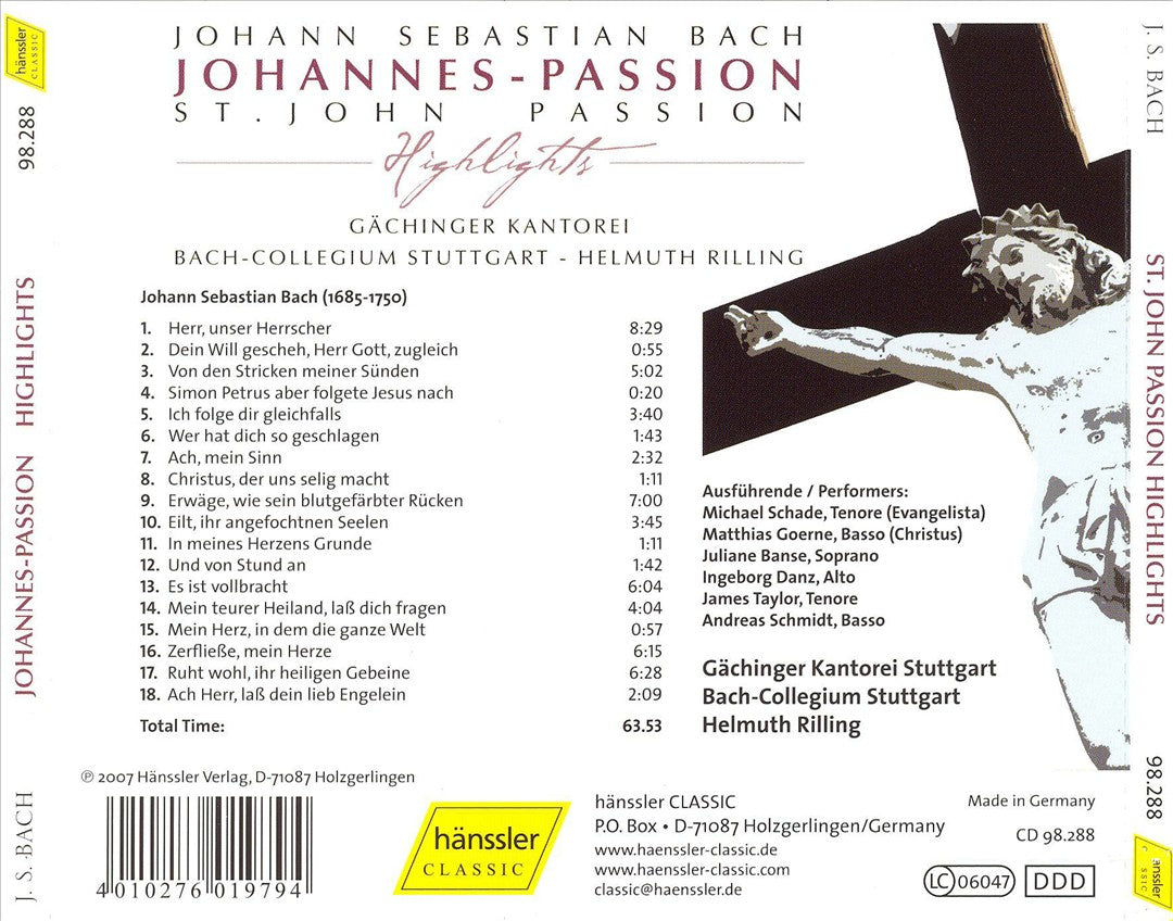 Bach: Johannes-Passion Highlights cover art