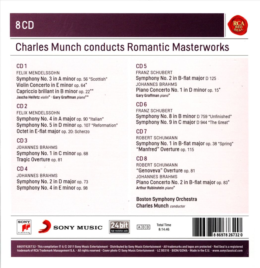 Charles Munch Conducts Romantic Masterworks cover art