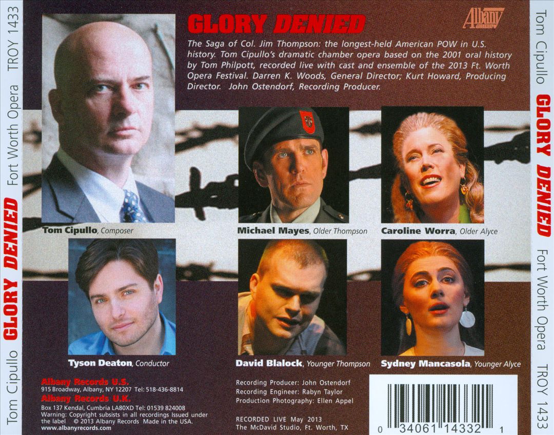 Tom Cipullo: Glory Denied cover art