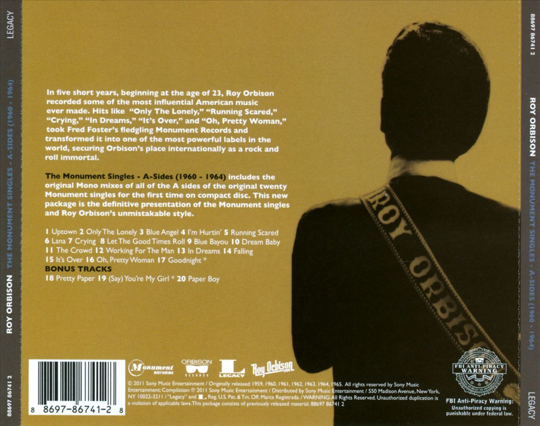 Monument Singles: A-Sides (1960-1964) [20-Track] cover art