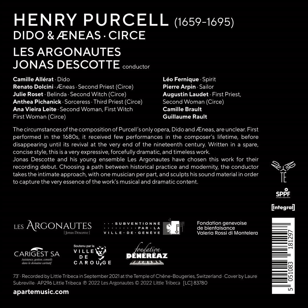 Purcell: Dido & Aeneas; Circe cover art