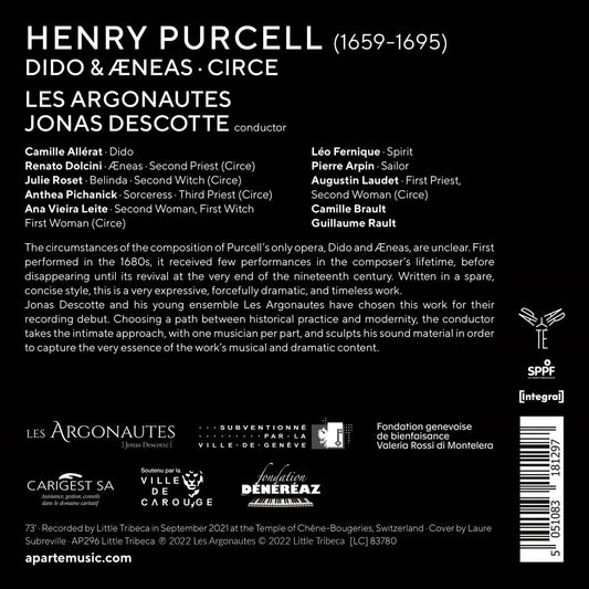 Purcell: Dido & Aeneas; Circe cover art