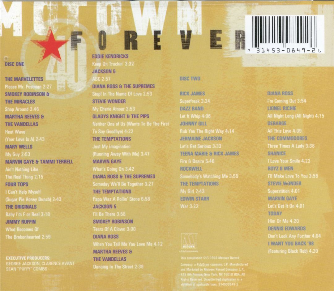 Motown 40 Forever cover art