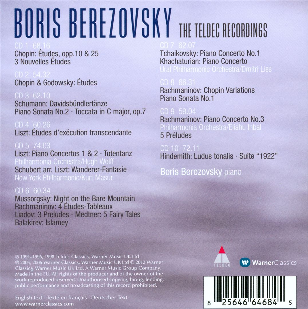 Boris Berezovsky: The Teldec Recordings cover art