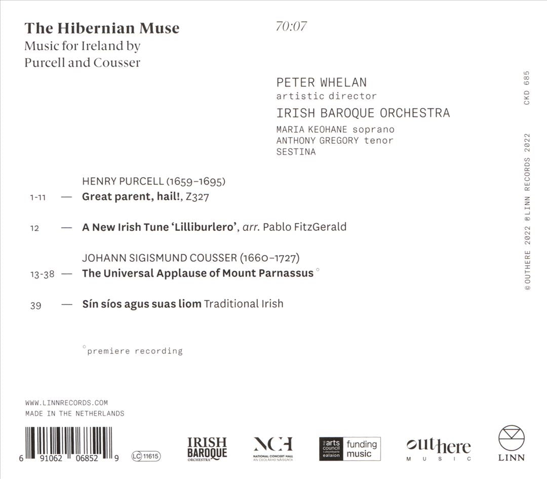 Hibernian Muse: Music for Ireland by Purcell and Cousser cover art