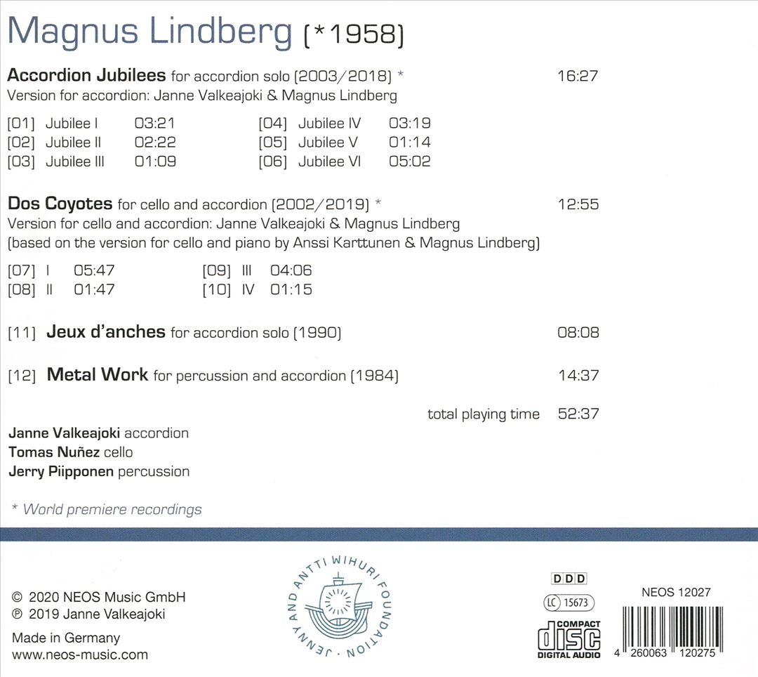 Magnus Lindberg: Complete Works for Accordion cover art